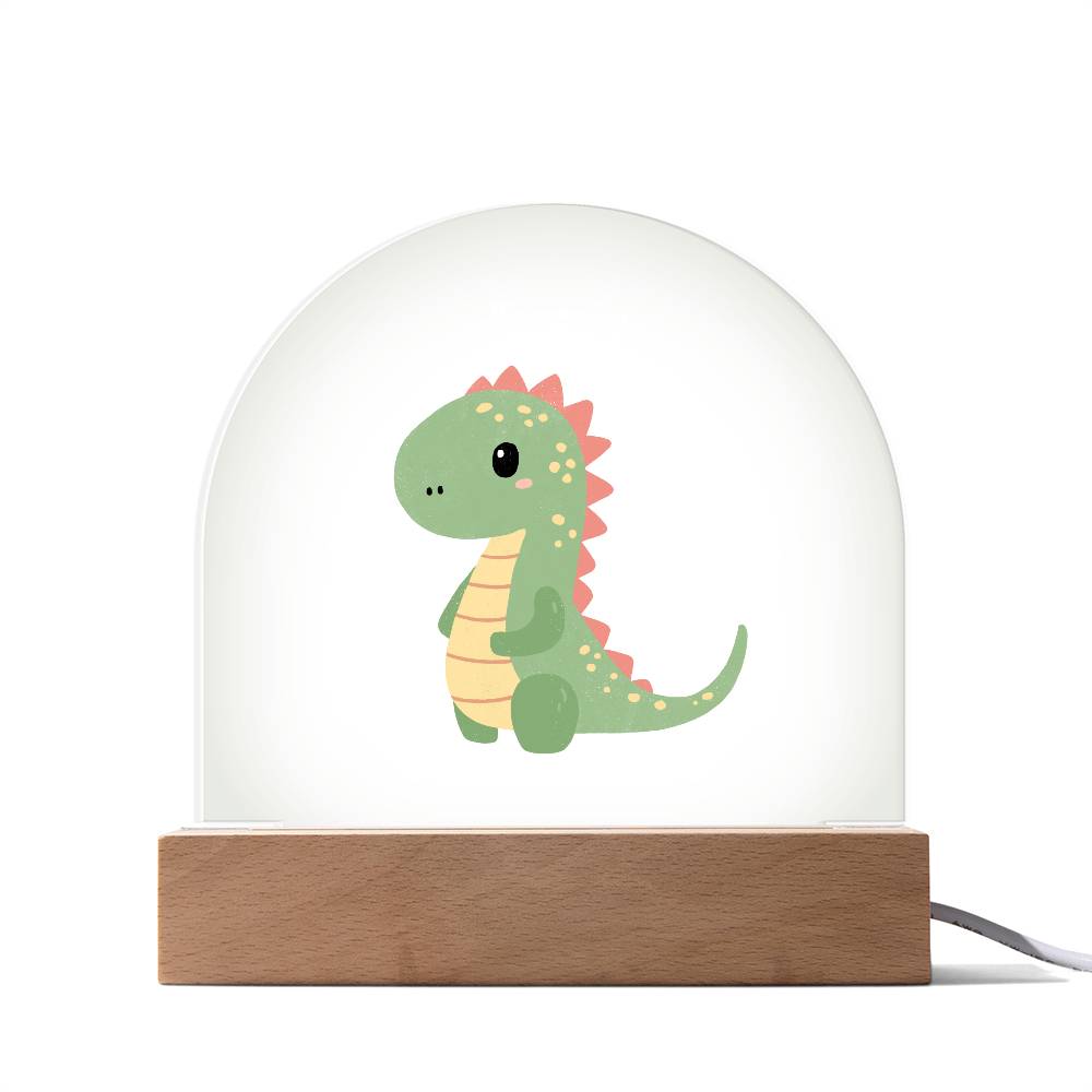 Personalized Dinosaur Acrylic Plaque Dome Night Light