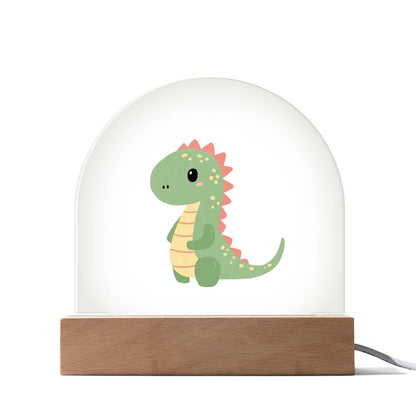 Personalized Dinosaur Acrylic Plaque Dome Night Light