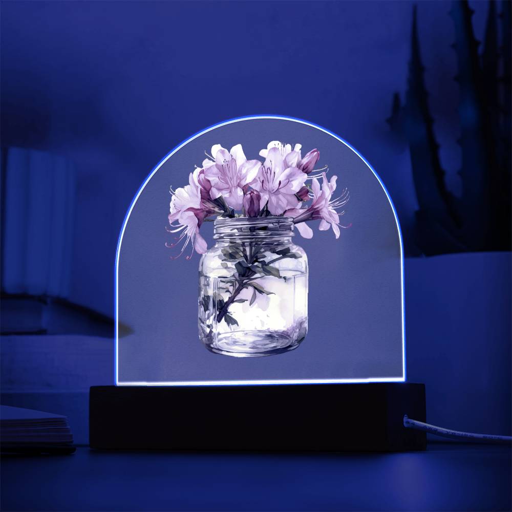 Lilys in a Jar Flowers In A Jar Forever Bouquet Domed Acrylic Plaque & Night Light