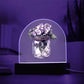 Periwinkle in a Jar Flowers In A Jar Forever Bouquet Domed Acrylic Plaque & Night Light