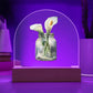Calla Lilys in a Jar Flowers In A Jar Forever Bouquet Domed Acrylic Plaque & Night Light