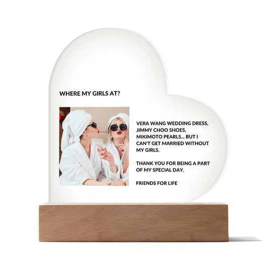 Where My Girls At Acrylic Night Light Plaque