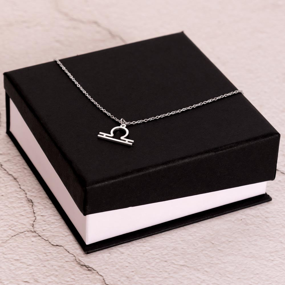 Zodiac Symbol Necklace - Libra