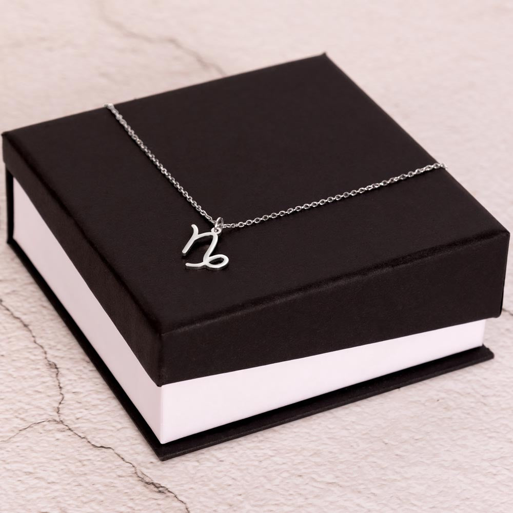 Zodiac Symbol Necklace - Capricorn