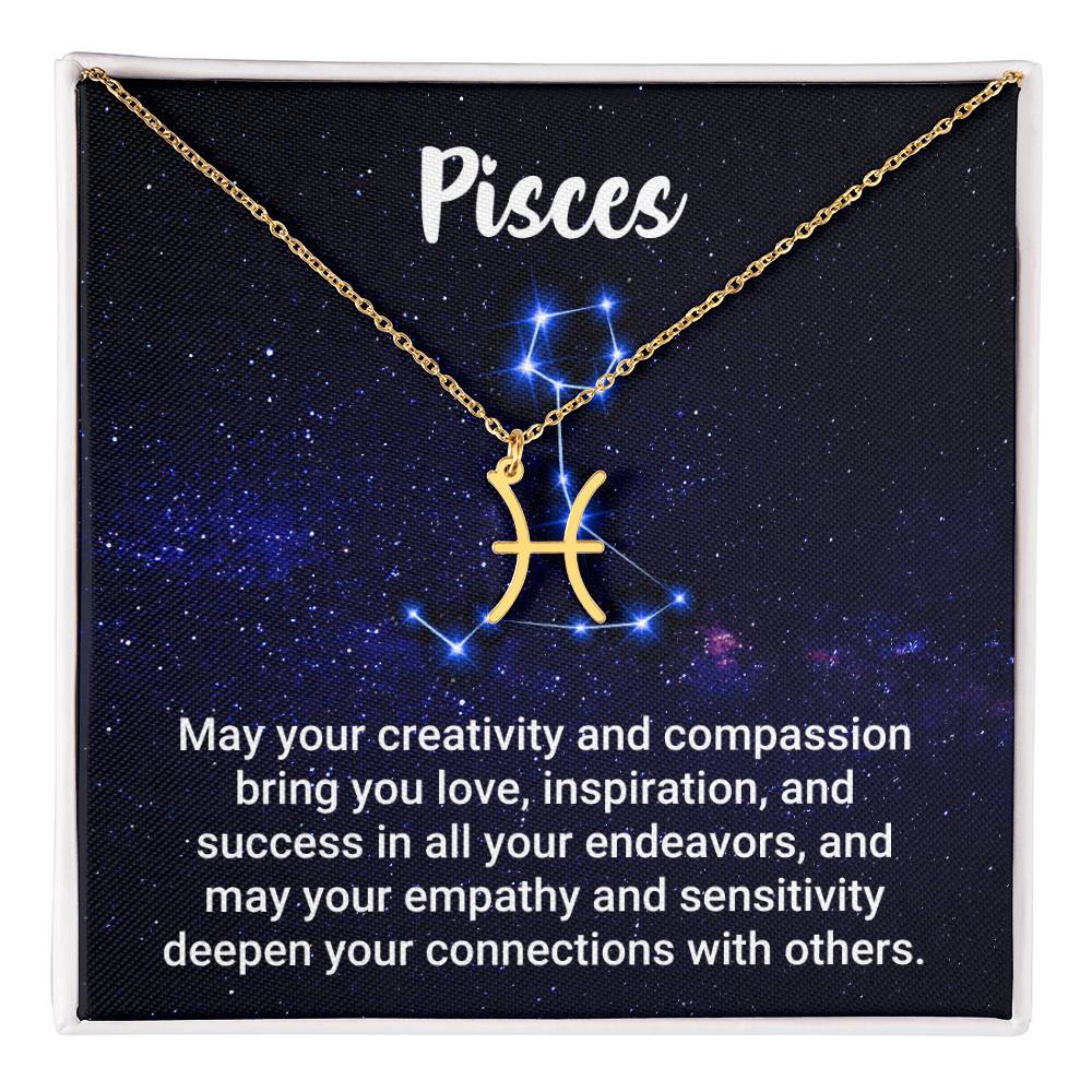 Zodiac Symbol Necklace - Pisces