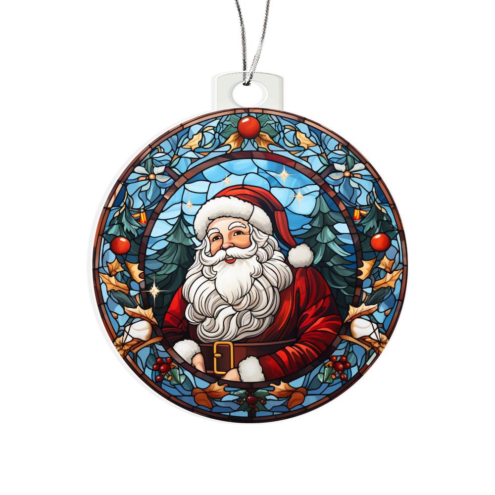 Santa Portrait Christmas Ornament - Vintage-Inspired