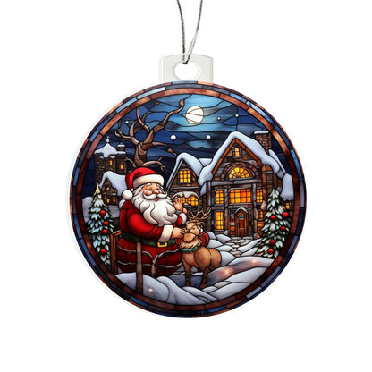 Sitting Santa Christmas Ornament - Vintage-Inspired