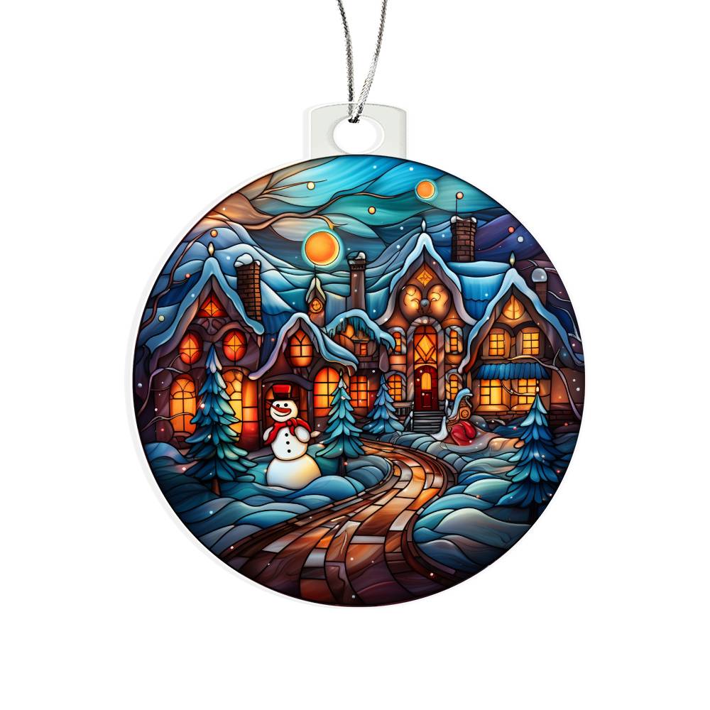 Evening Castle Christmas Ornament - Vintage-Inspired