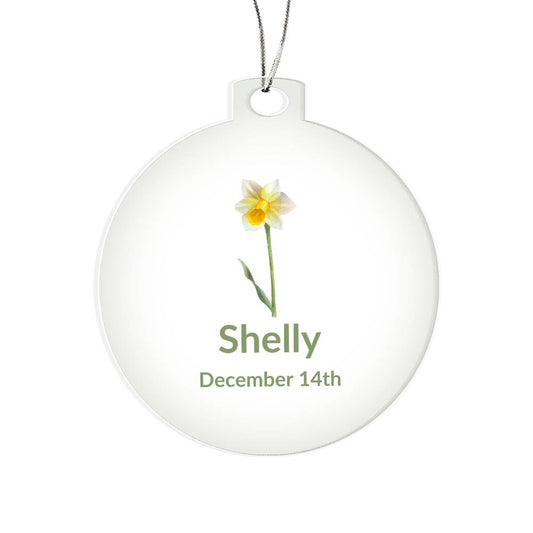 Personalized Birth Month Flower Ornament