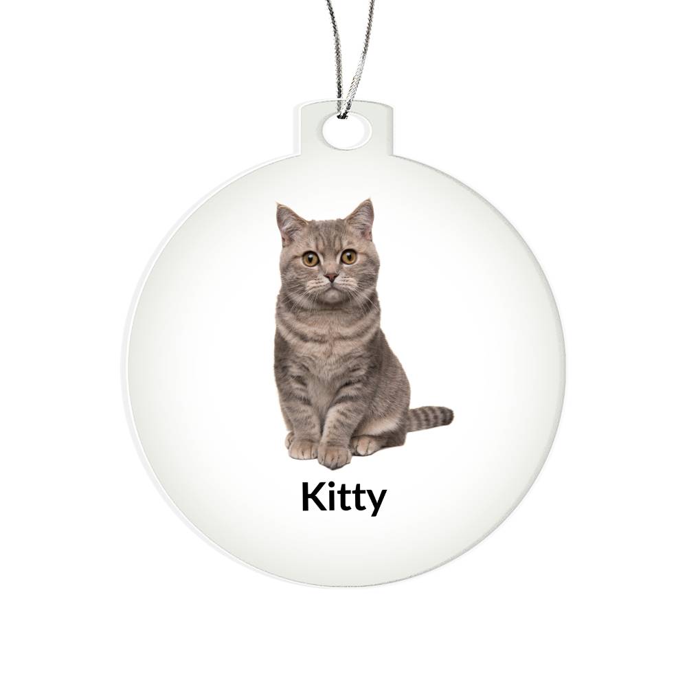 Personailzed Cat Photo Christmas Ornament
