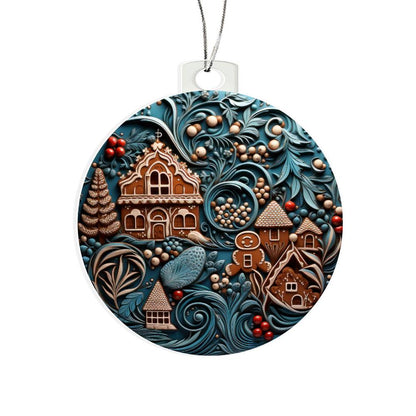 Teal & Brown Hamlet Christmas Ornament - Vintage-Inspired