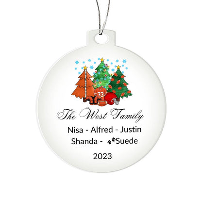 2023 Keepsake Personalized Family Name - Football Ornament