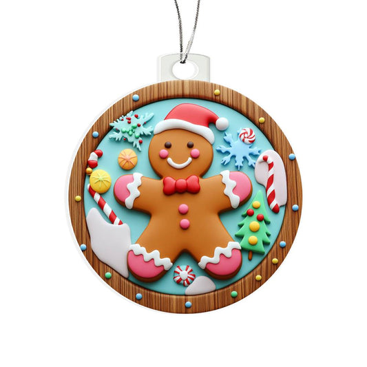 Ginger Bread Man Christmas Ornament - Vintage Inspired