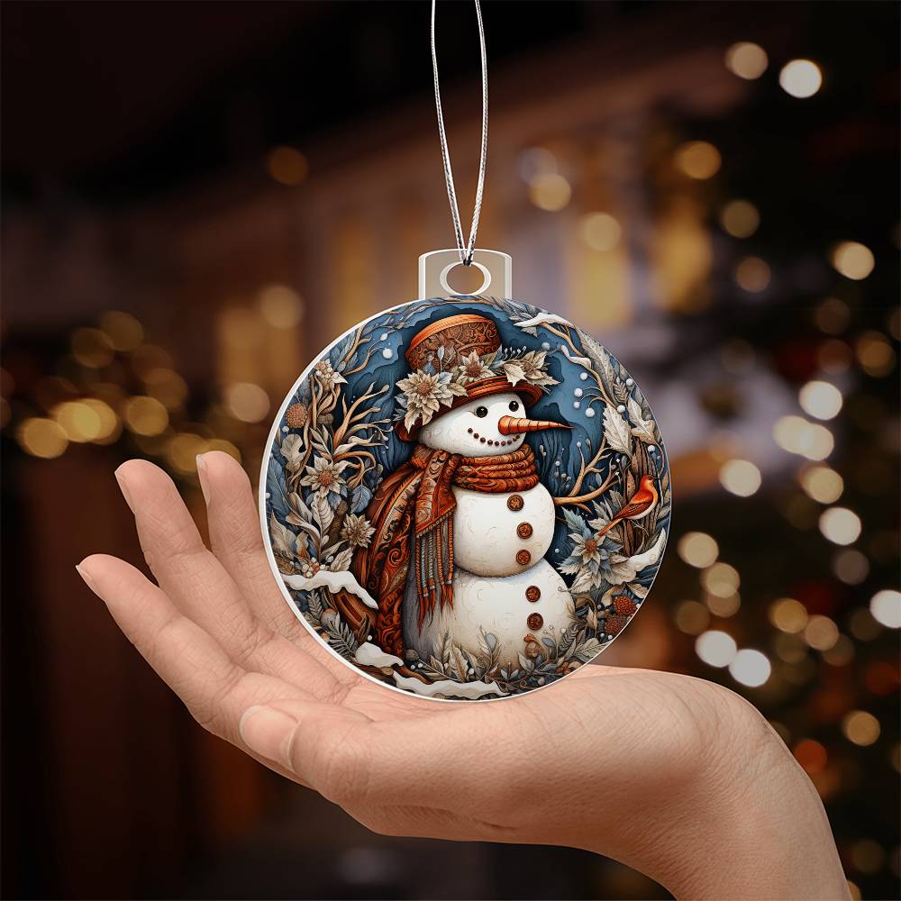 Snow  Lady Christmas Ornament - Vintage-Inspired