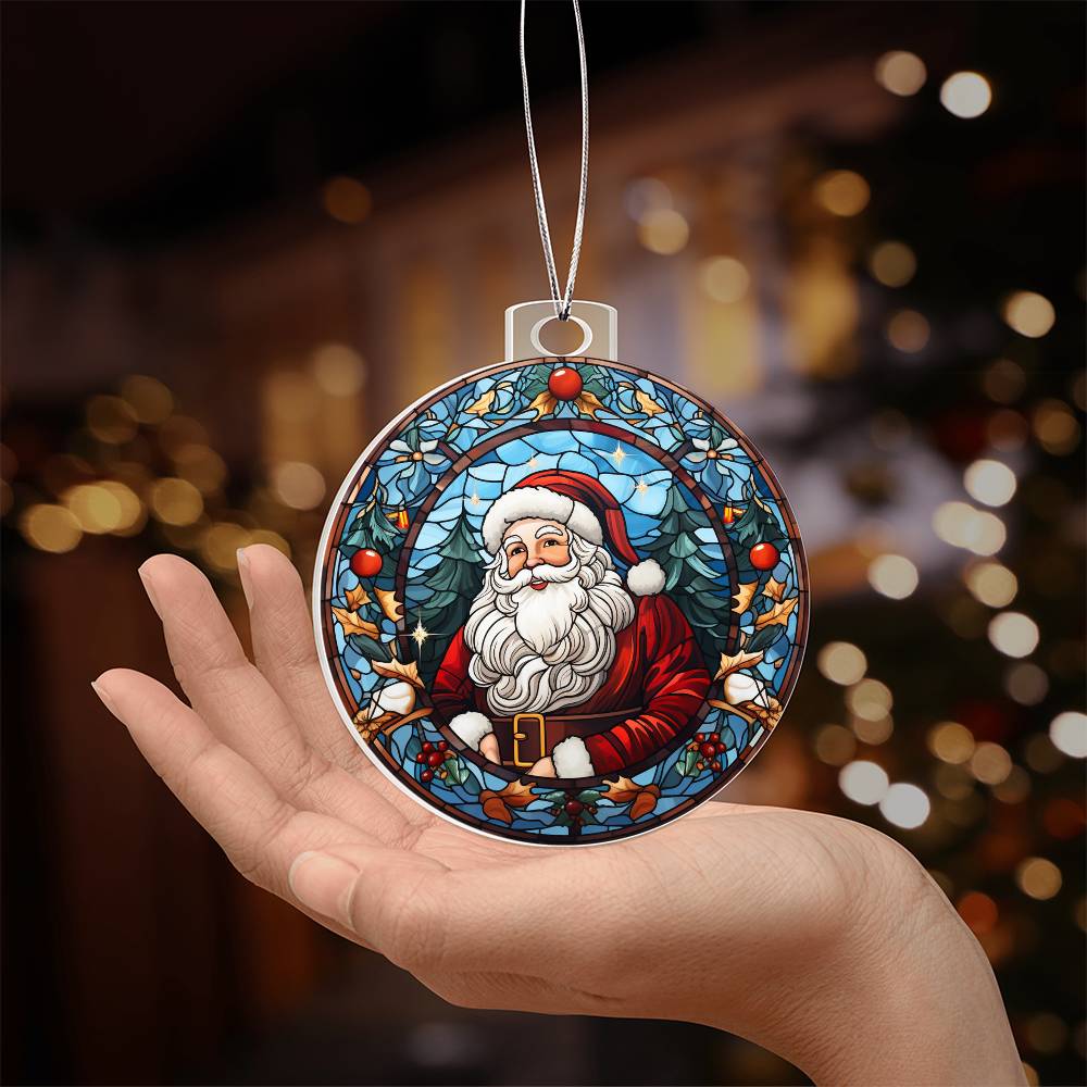 Santa Portrait Christmas Ornament - Vintage-Inspired