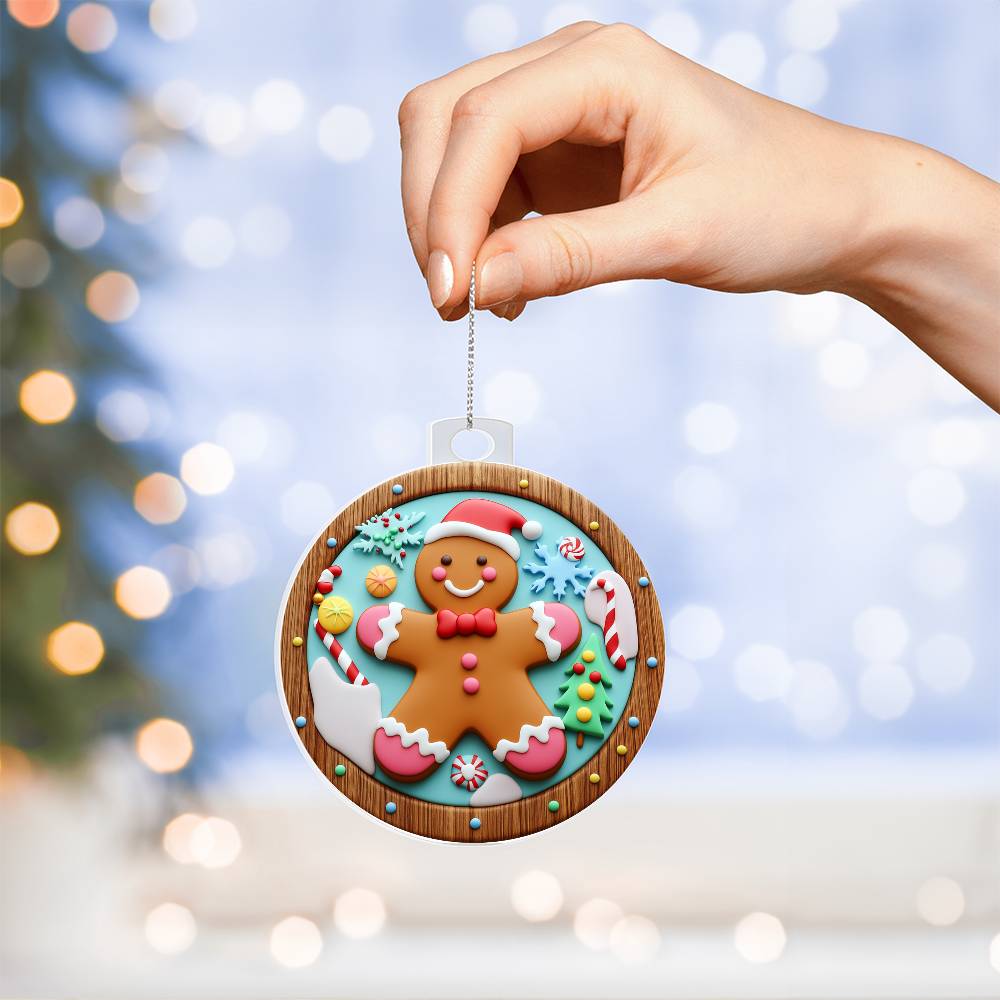 Ginger Bread Man Christmas Ornament - Vintage Inspired