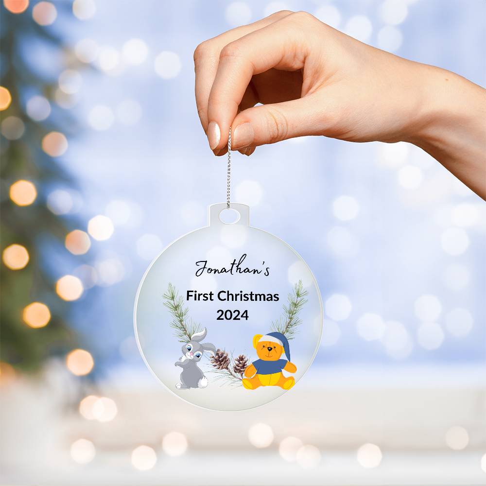 Personalized Baby's First Christmas Ornament - 2024