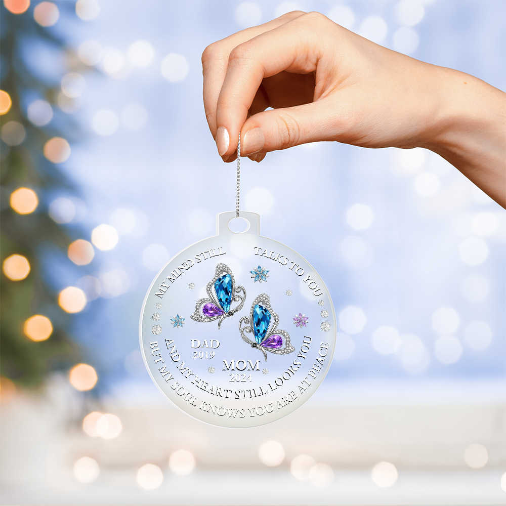 Custom Mom and Dad Memorial Ornament