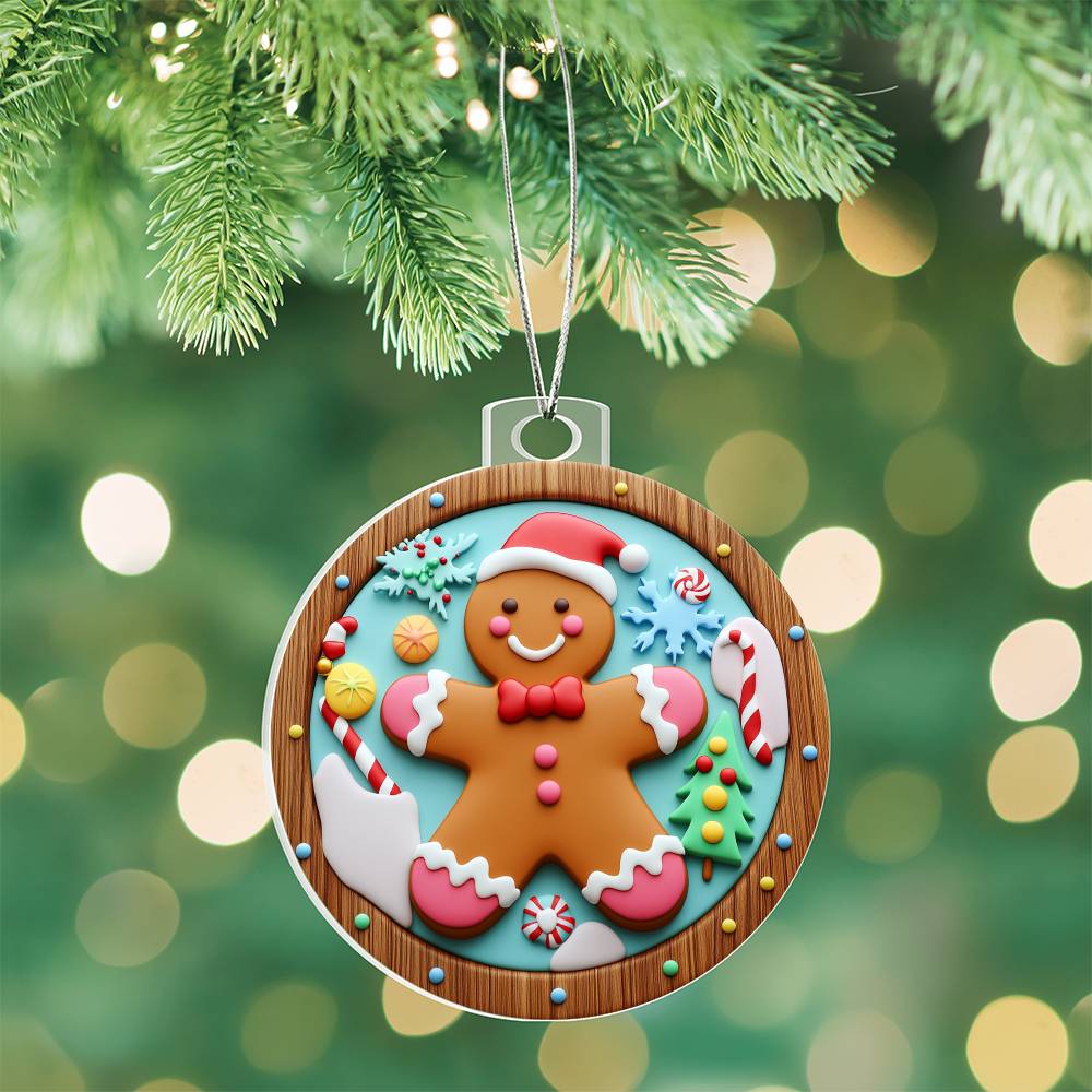 Ginger Bread Man Christmas Ornament - Vintage Inspired