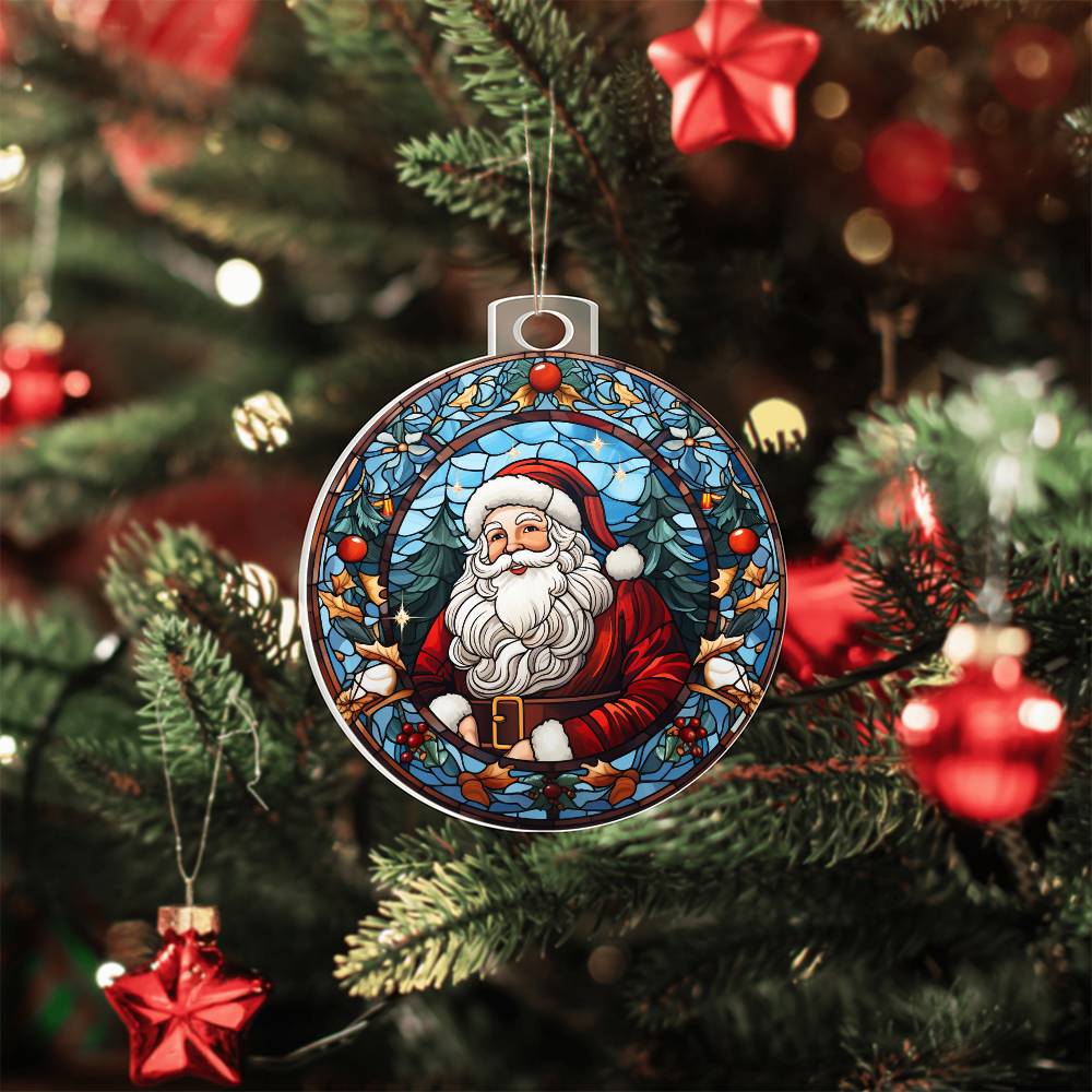 Santa Portrait Christmas Ornament - Vintage-Inspired