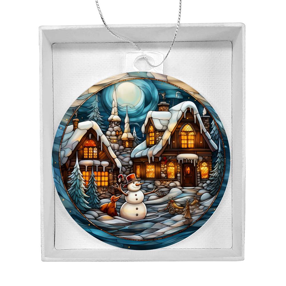 Snowman at Home Christmas Ornament - Vintage-Inspired