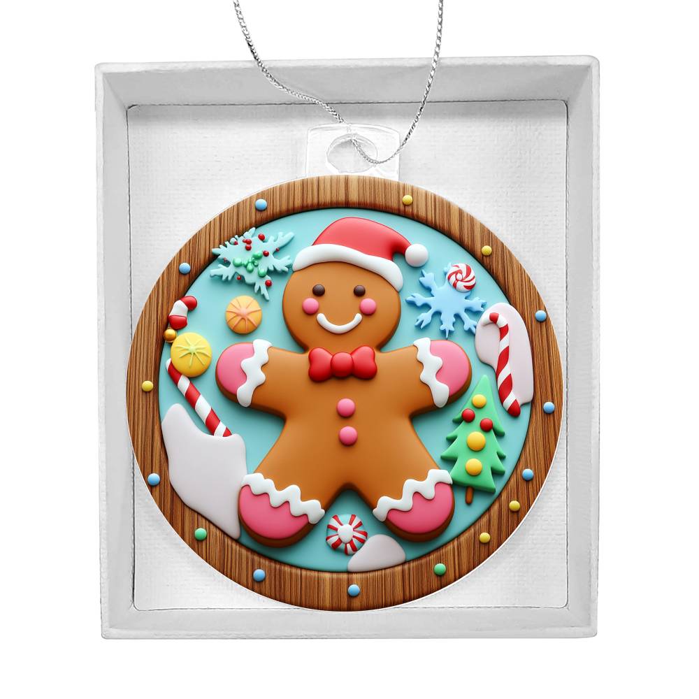 Ginger Bread Man Christmas Ornament - Vintage Inspired