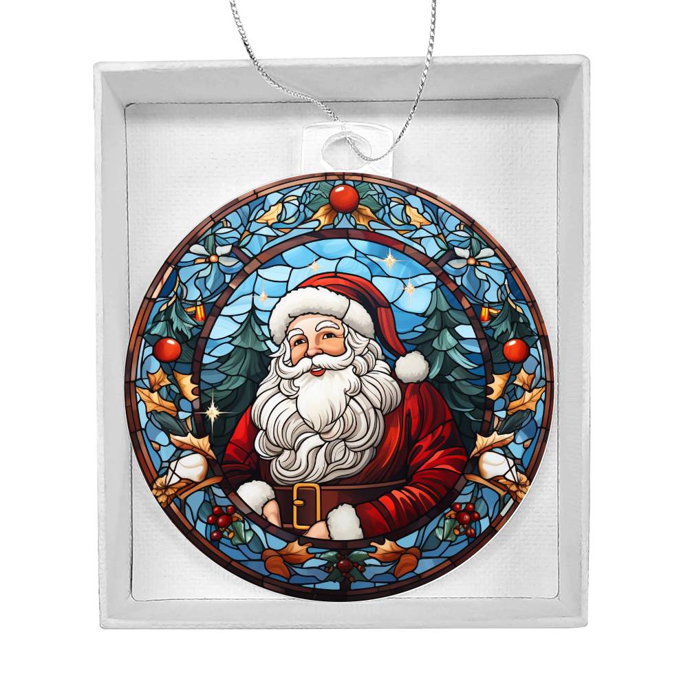 Santa Portrait Christmas Ornament - Vintage-Inspired