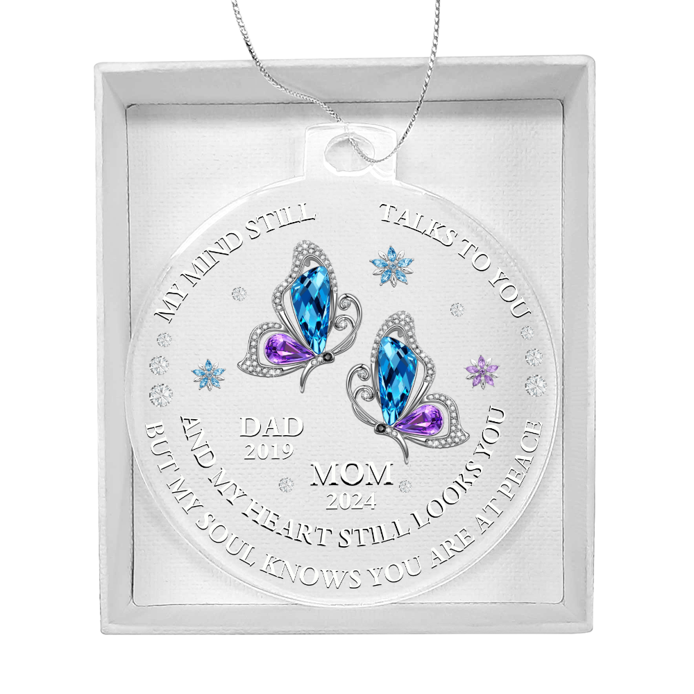 Custom Mom and Dad Memorial Ornament