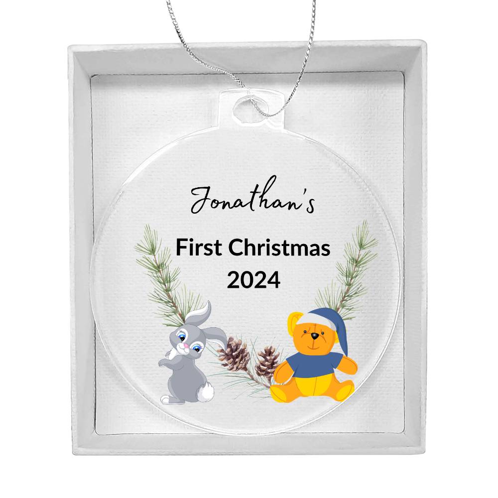 Personalized Baby's First Christmas Ornament - 2024