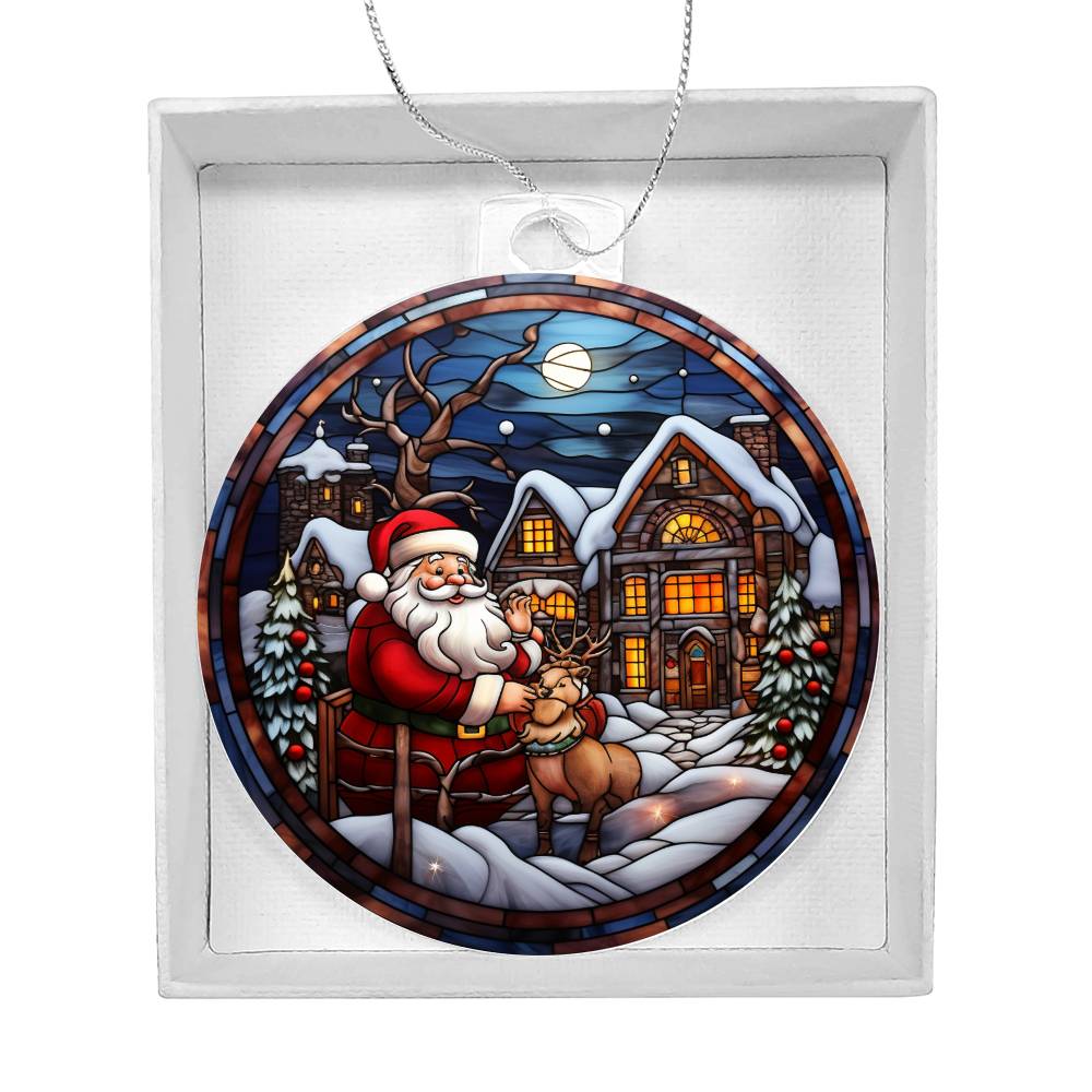 Sitting Santa Christmas Ornament - Vintage-Inspired