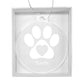 Paw Print White - Acrylic Christmas Ornament