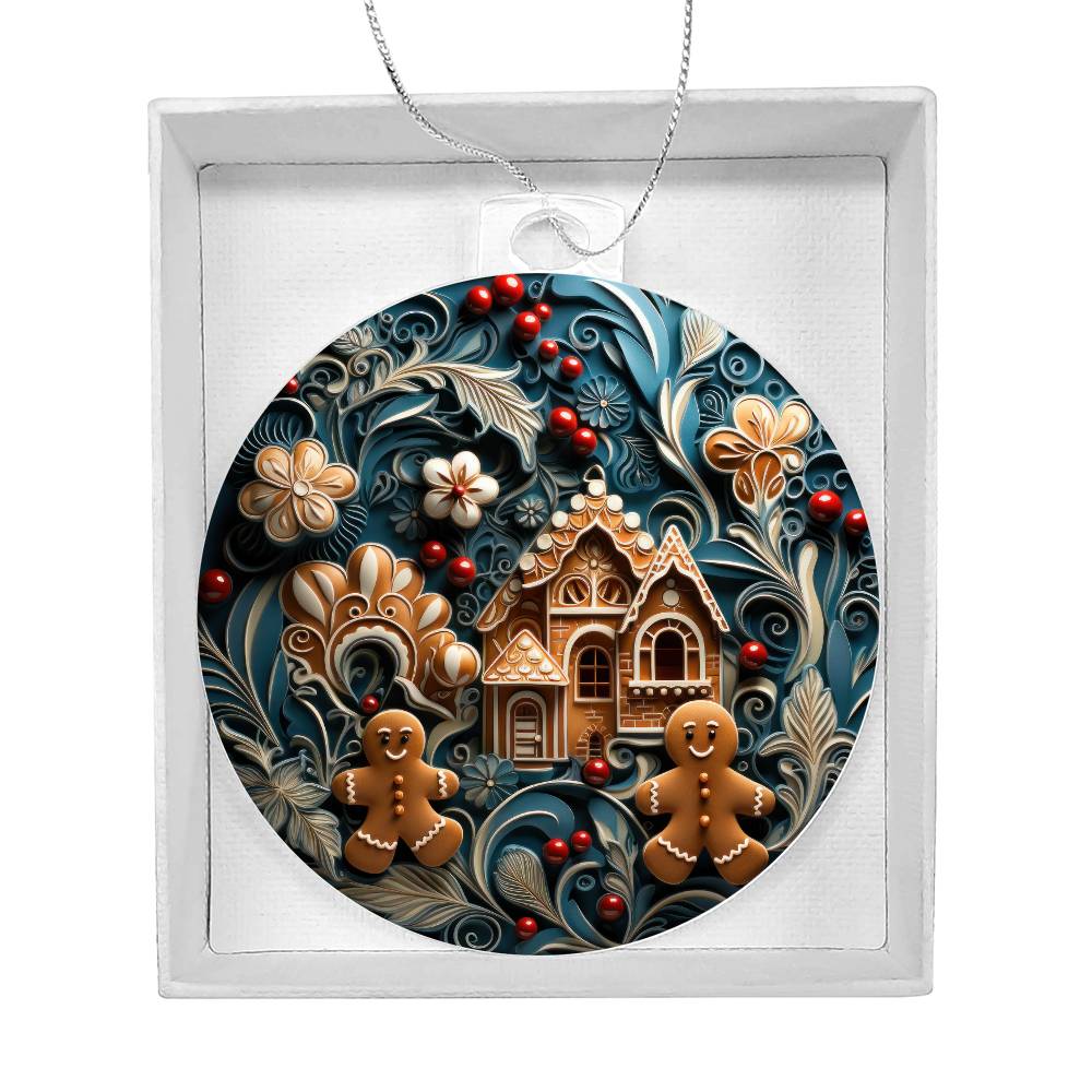 Ginger Bread Home Christmas Ornament - Vintage Inspired