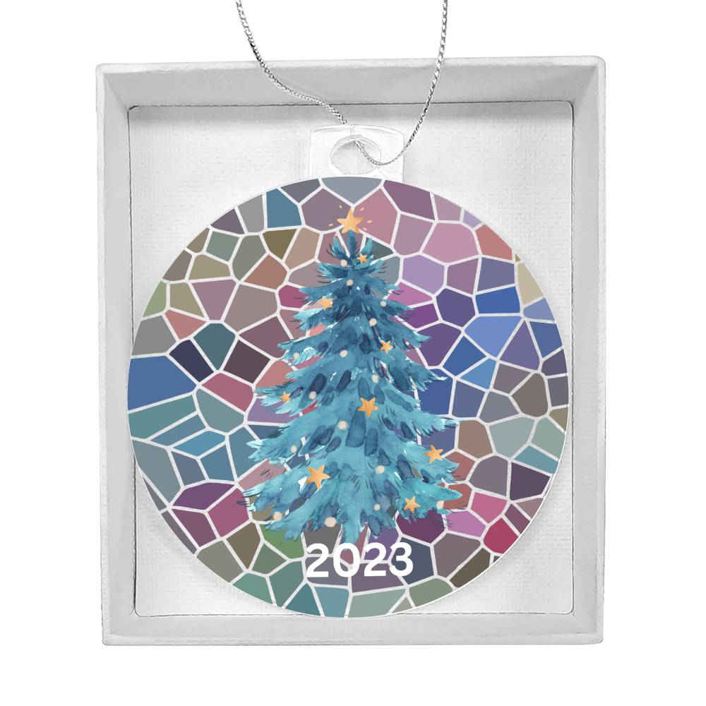 Stained Glass Acrylic Christmas Ornament