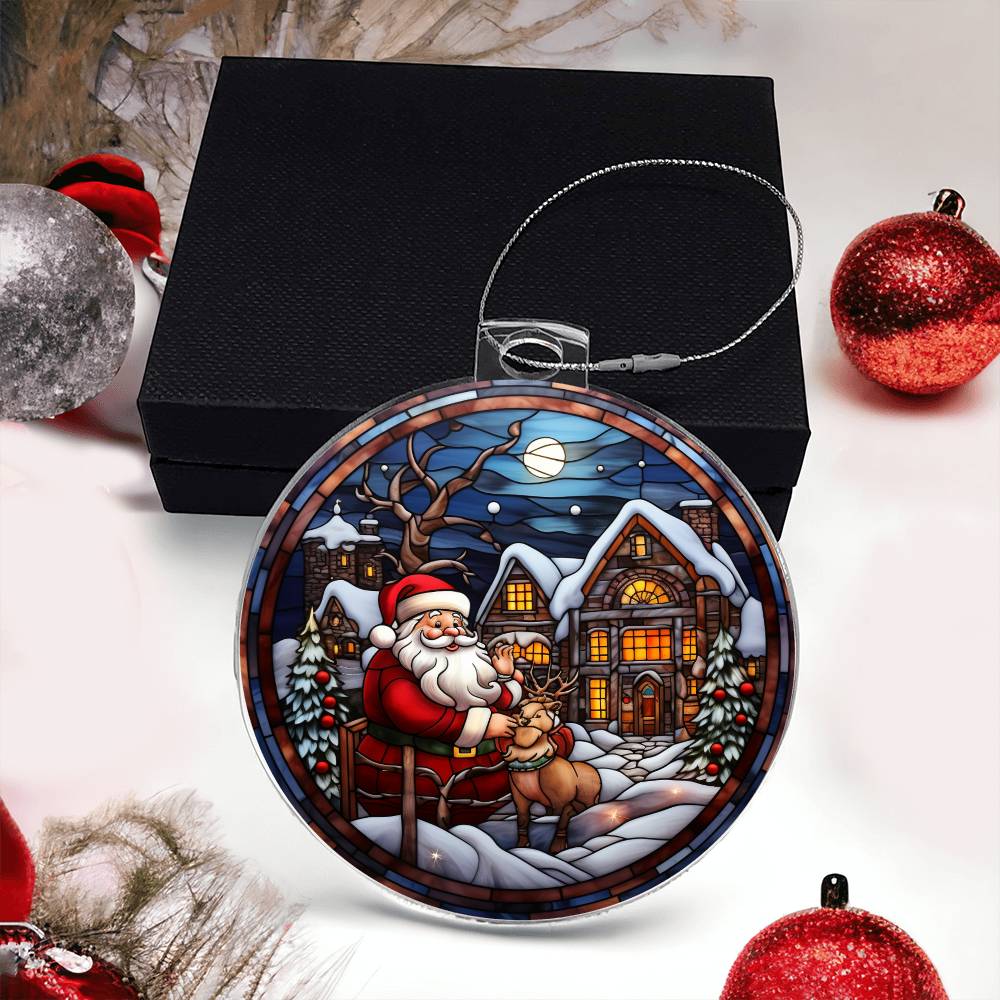 Sitting Santa Christmas Ornament - Vintage-Inspired