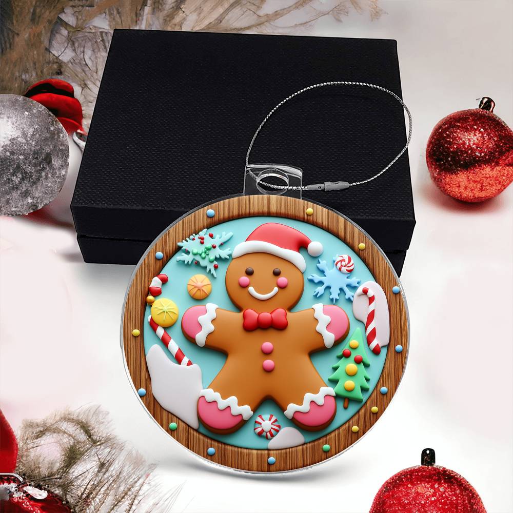 Ginger Bread Man Christmas Ornament - Vintage Inspired