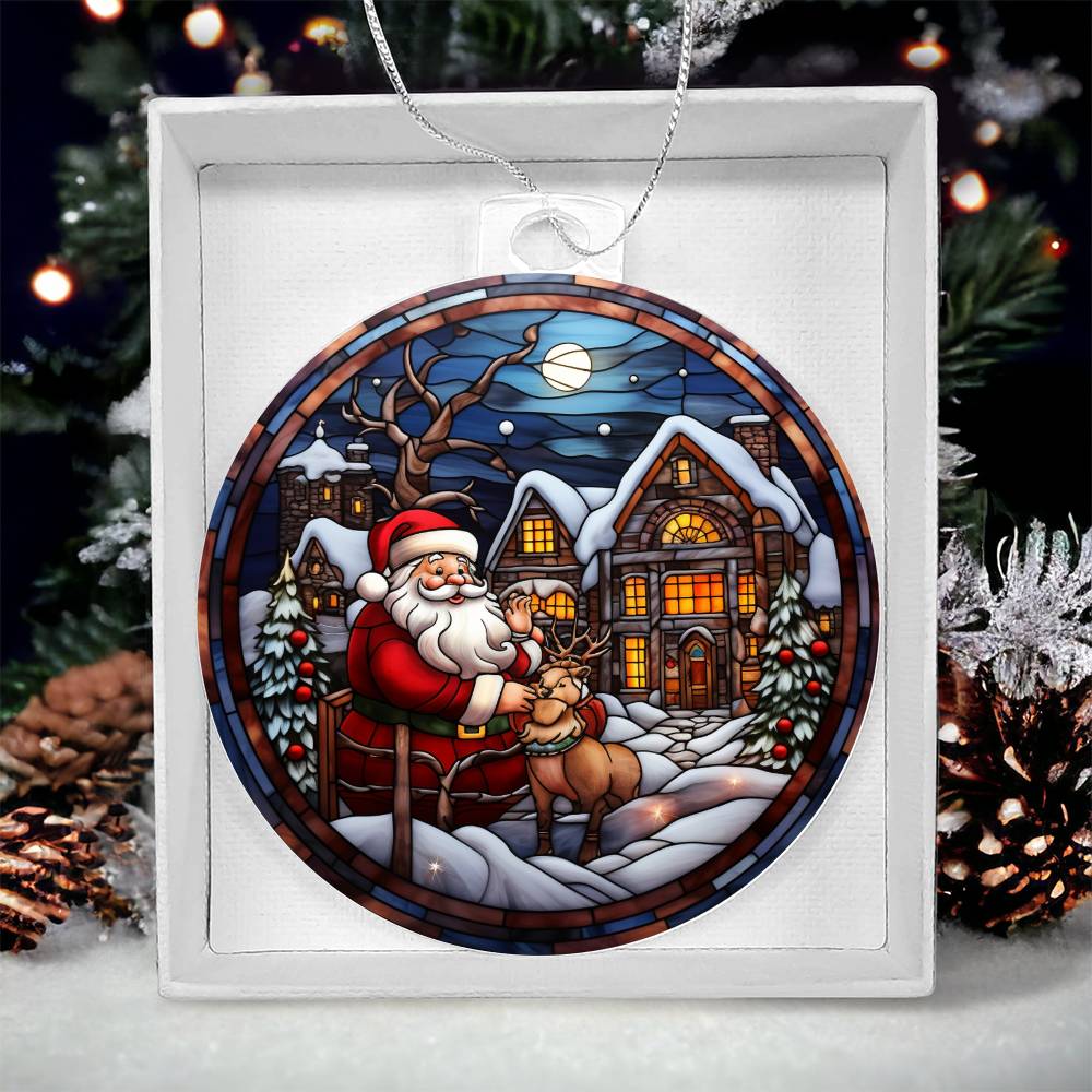 Sitting Santa Christmas Ornament - Vintage-Inspired