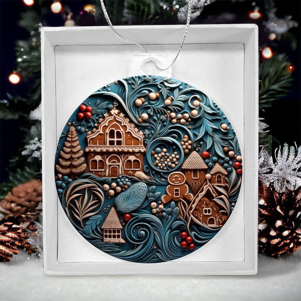 Teal & Brown Hamlet Christmas Ornament - Vintage-Inspired