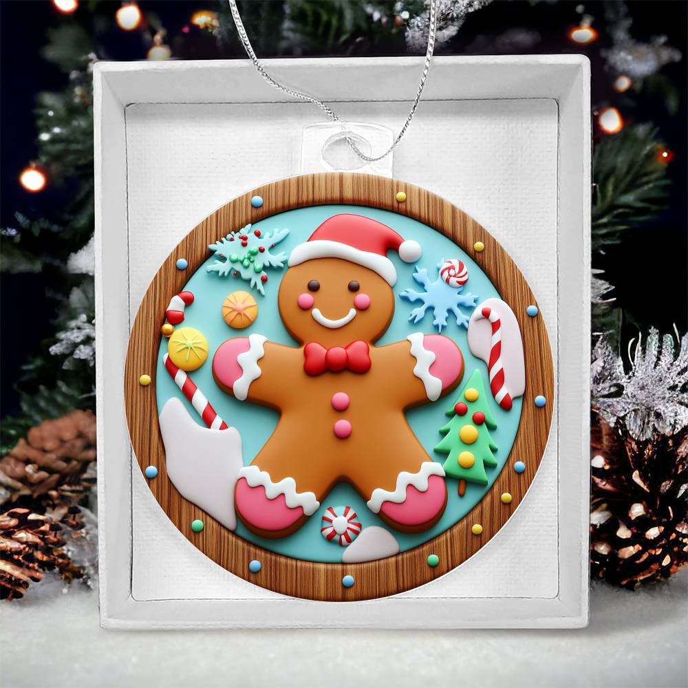 Ginger Bread Man Christmas Ornament - Vintage Inspired