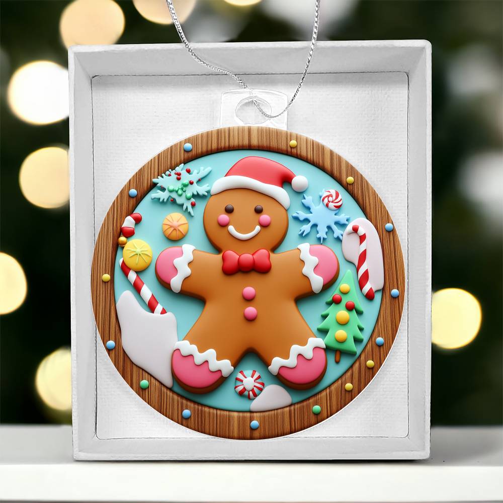 Ginger Bread Man Christmas Ornament - Vintage Inspired