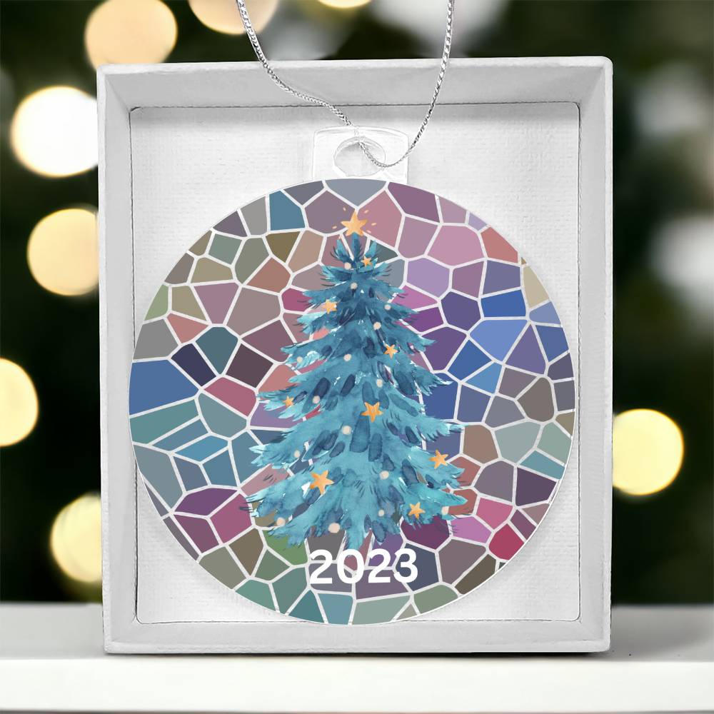 Stained Glass Acrylic Christmas Ornament