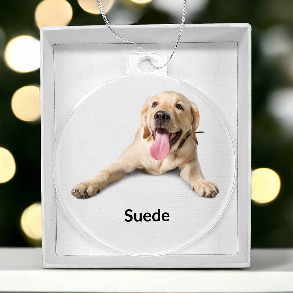 Personailzed Dog Photo Christmas Ornament