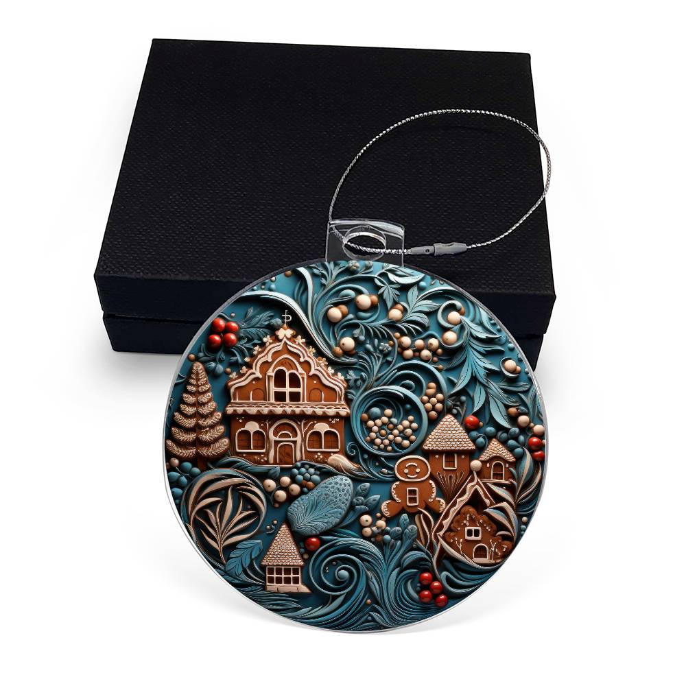 Teal & Brown Hamlet Christmas Ornament - Vintage-Inspired