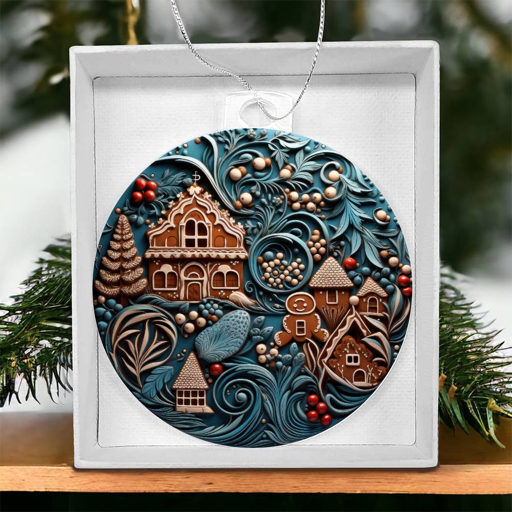 Teal & Brown Hamlet Christmas Ornament - Vintage-Inspired