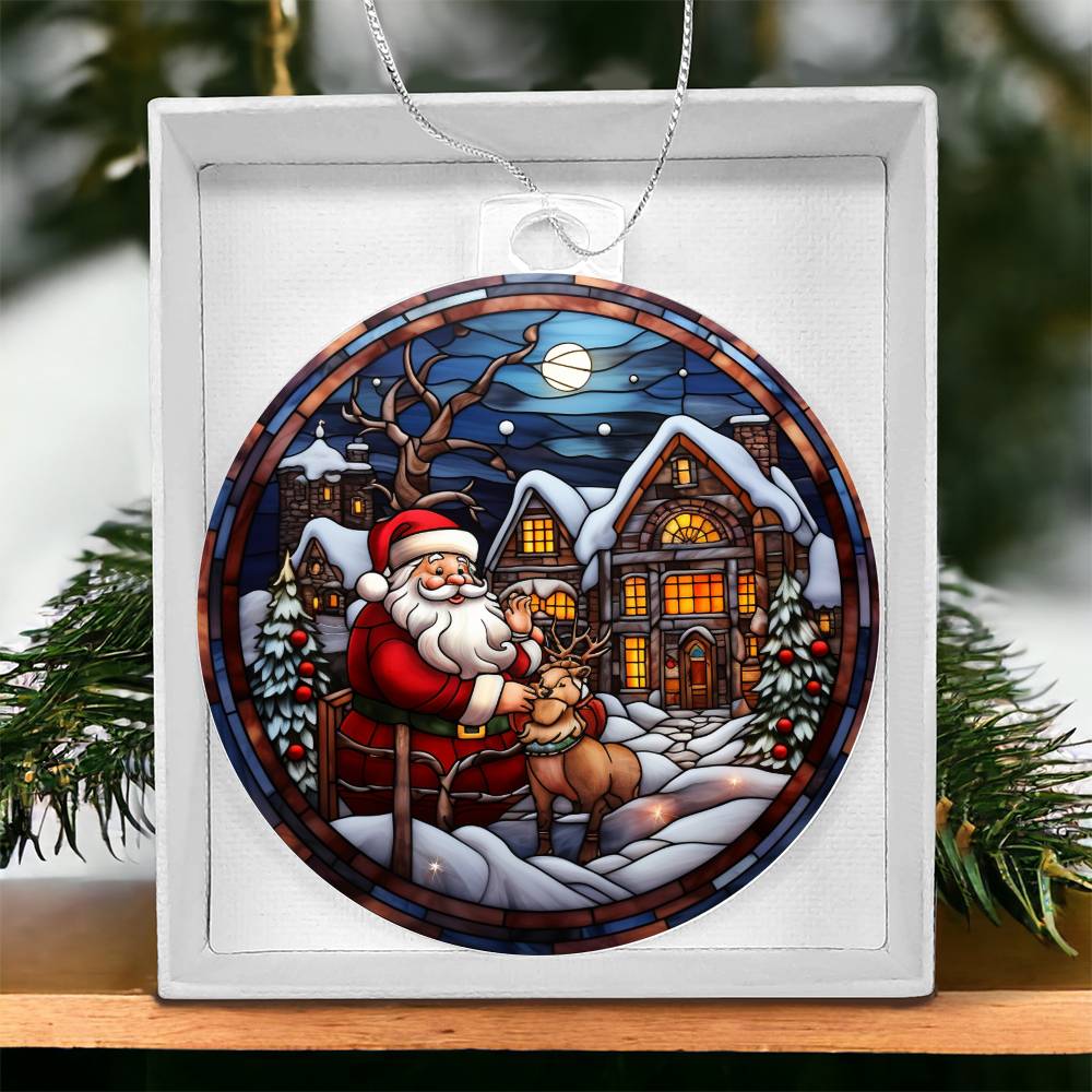 Sitting Santa Christmas Ornament - Vintage-Inspired