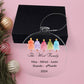 Personalized Colorful Trees Family Christmas Ornament - 2024
