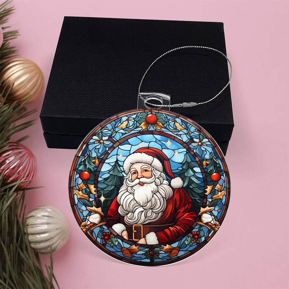 Santa Portrait Christmas Ornament - Vintage-Inspired