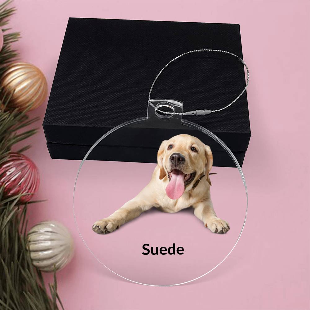 Personailzed Dog Photo Christmas Ornament