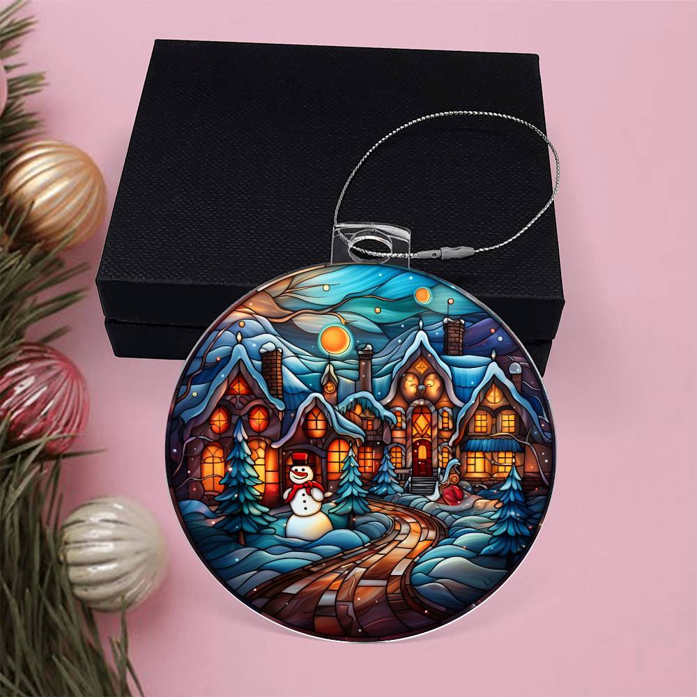 Evening Castle Christmas Ornament - Vintage-Inspired