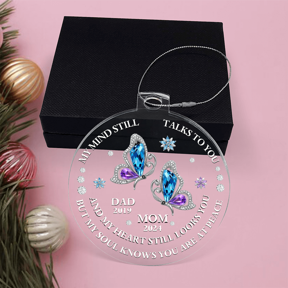 Custom Mom and Dad Memorial Ornament