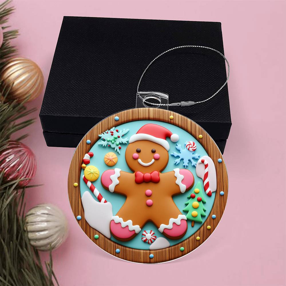 Ginger Bread Man Christmas Ornament - Vintage Inspired